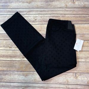 Margaret M maternity pull on pants polka dots pattern